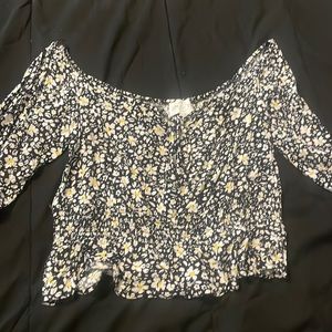 Off the shoulder boutique floral top